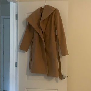 Mink Pink Camel Coat with Belt
